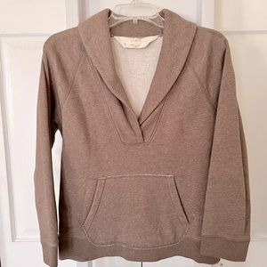 J. Crew Womens Sweatshirt Shawl Collar Popover Kangaroo Pocket - Women’s M